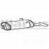 Глушитель PEUGEOT: 405 I 87-92, 405 I Break 88-92, 405 II 92-95, 405 II Break 92-96 TESH