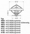 Термостат (с прокладкой) DAEWOO: KORANDO 99-, MUSSO 98-  MERCEDES-BENZ: 190 82-93, C-CLASS 93-00, E-CLASS 93-95, E-CLASS 95-02, G-CLASS 79-93, G-CLASS 90-, G-CLASS 89-, G-CLASS Cabrio 80-93, S-CLASS 91-98, T1 77-96  SSANGYONG: KORANDO 96-, MUSSO 95- WAHLER