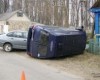 В Черикове столкнулись два автомобиля, один перевернулся, а в Могилеве сбили пешехода (фото)