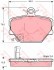 Колодки тормозные дисковые передн SMART: CABRIO 00-04, CITY-COUPE 98-04, CROSSBLADE 02-, FORTWO cabrio 04-, FORTWO купе 04-, ROADSTER 03-, ROADSTER купе 03- KONSTEIN