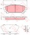 Колодки тормозные дисковые задн SUBARU: IMPREZA 00-, IMPREZA универсал 05- KONSTEIN