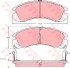 Колодки тормозные дисковые передн MITSUBISHI: ECLIPSE II 95-99, GALANT IV 88-92, GALANT IV седан 87-92, GALANT V 92-96, GALANT V седан 92-96, GALANT VI 96-00, GALANT VI универсал 96-00, L 200 92-, PAJERO I 89-90, PAJERO I Вездеход открытый 89-90, PAJERO II 90-00, PAJERO II Вездеход о KONSTEIN