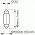 Лампочка для грузовых автомобилей (10шт в упаковке) 24V 5W SV8,5 T10,5X43 PHILIPS